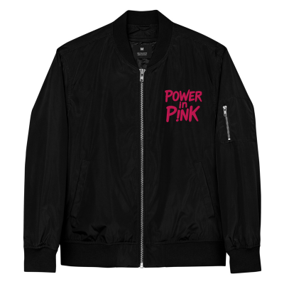 POWER in P!NK - Premium recycled bomber jacket